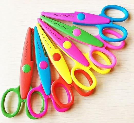 โ๏ธ 6pcs/Set Colourful Safety Scissors  ๐จโ๏ธ