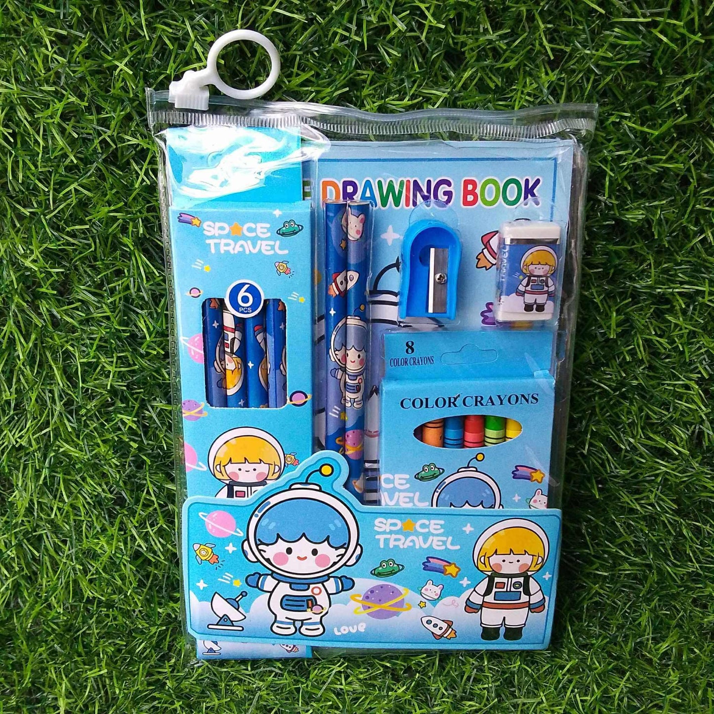 All-in-One Transparent Stationery Kit for Kids