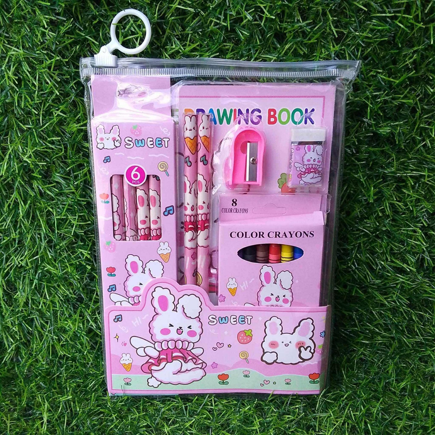 All-in-One Transparent Stationery Kit for Kids