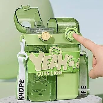 ππ₯€ Double Straw Crystal Water Bottle β Sparkle & Sip in Style! β¨π§