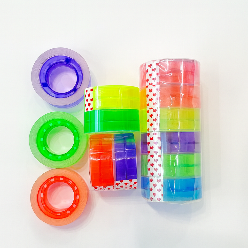 🎨Colourful Transparent Tape Pack 🎨