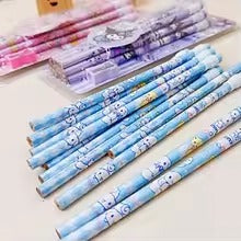 ✏️ 12 Pcs Colorful Pencils with Top Erasers & Sharpener 🧽🖍️