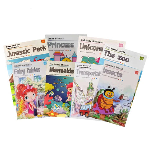 Watercolour Doodle Colouring Books