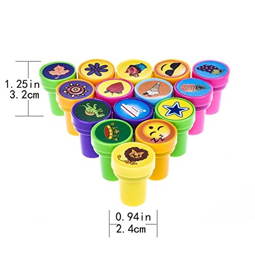 🖋️✨ 10pcs Assorted Fun Stamps 🎨🧒