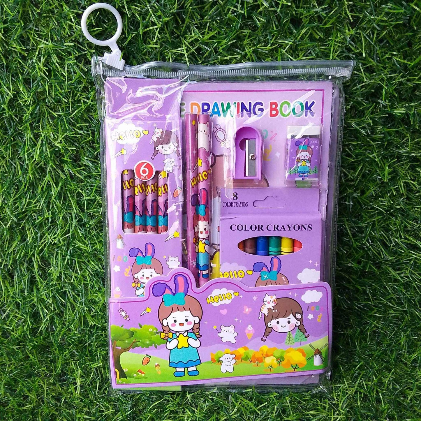 All-in-One Transparent Stationery Kit for Kids