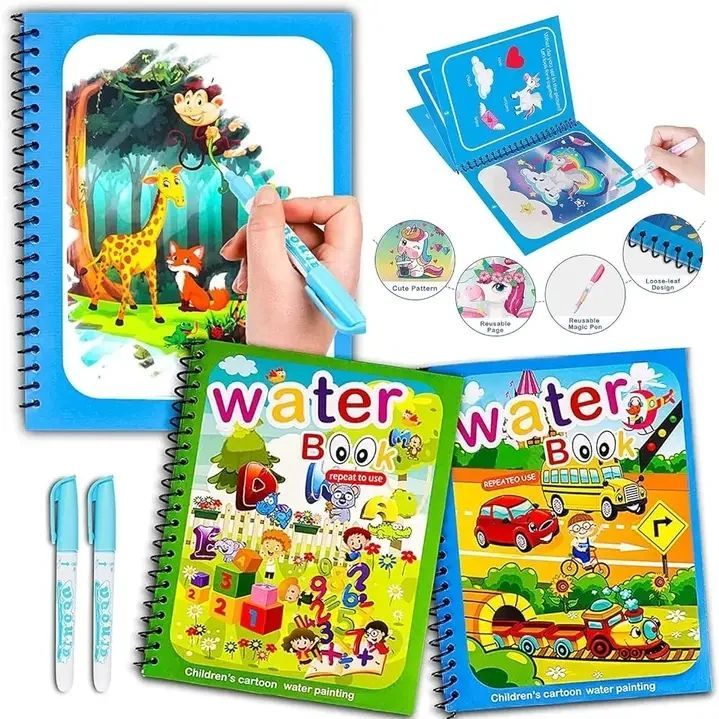 Magic Water Pen Drawing Book