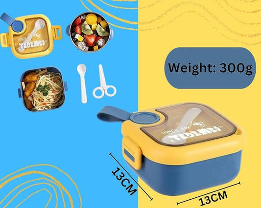 🎨 Art-Square Box – Fun & Safe stainless steel Lunch Box  🌈🧃🧒