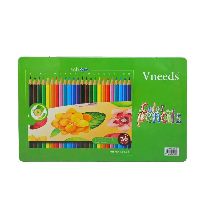 🖍️✨  36 Color Pencils 🎨 in Steel Box 🧑‍🎨
