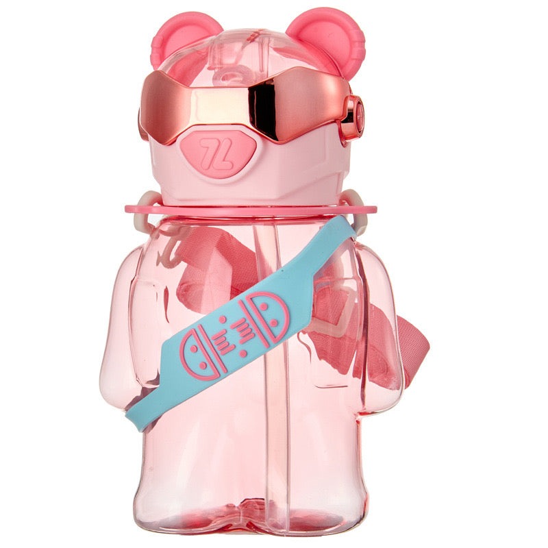 🧢🤖 Cool RobotBear Water Bottle 🚀💧