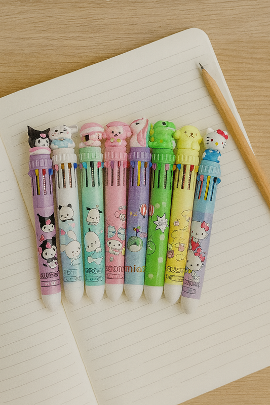 🖊️ Cute Character Multicolours Pen  🌈