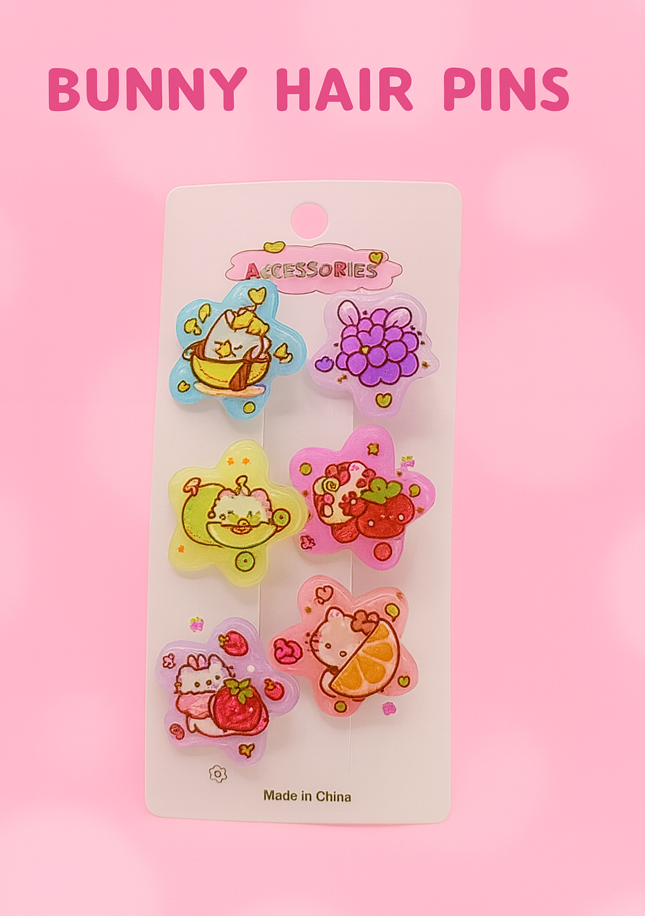 🐰Cute Character Hair Pins for Kids 😺