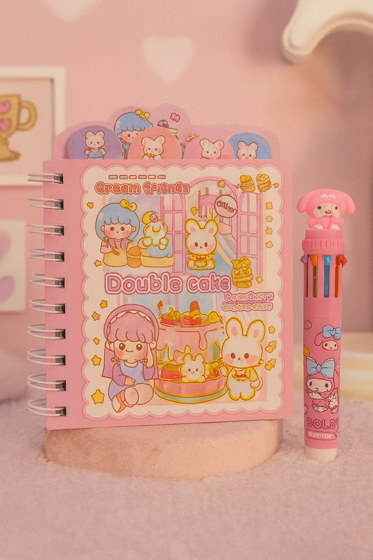 📔 Kids Diary with Multicolour Character Pen 🖊️🎀