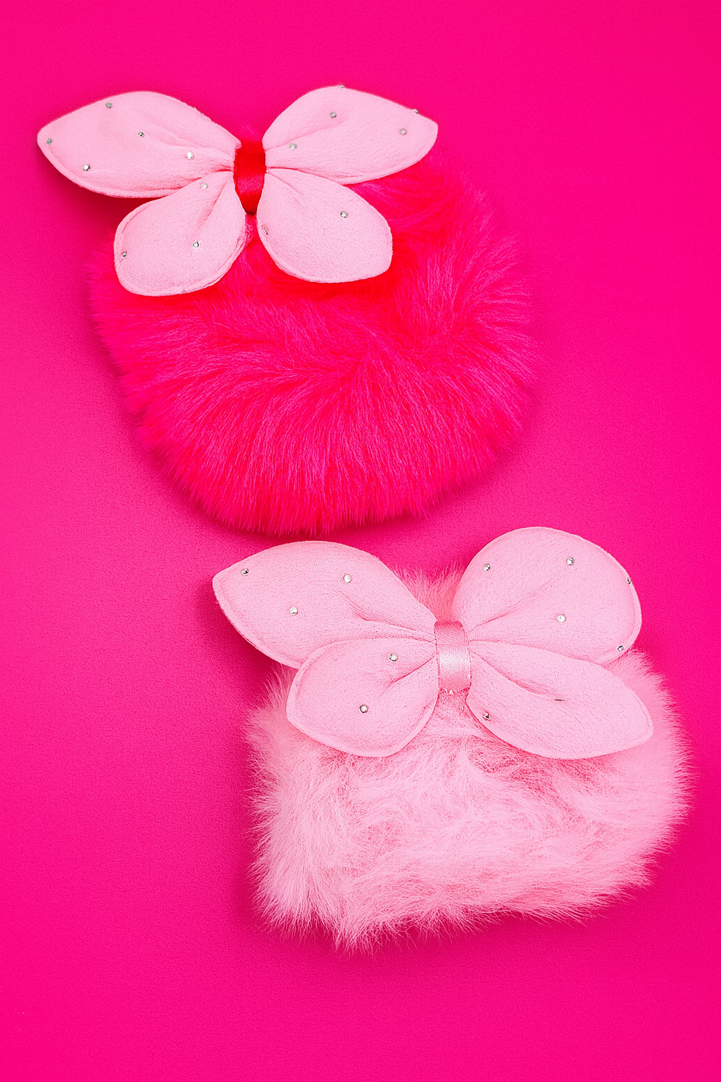 Colourful Bow Fur Hair Accessories