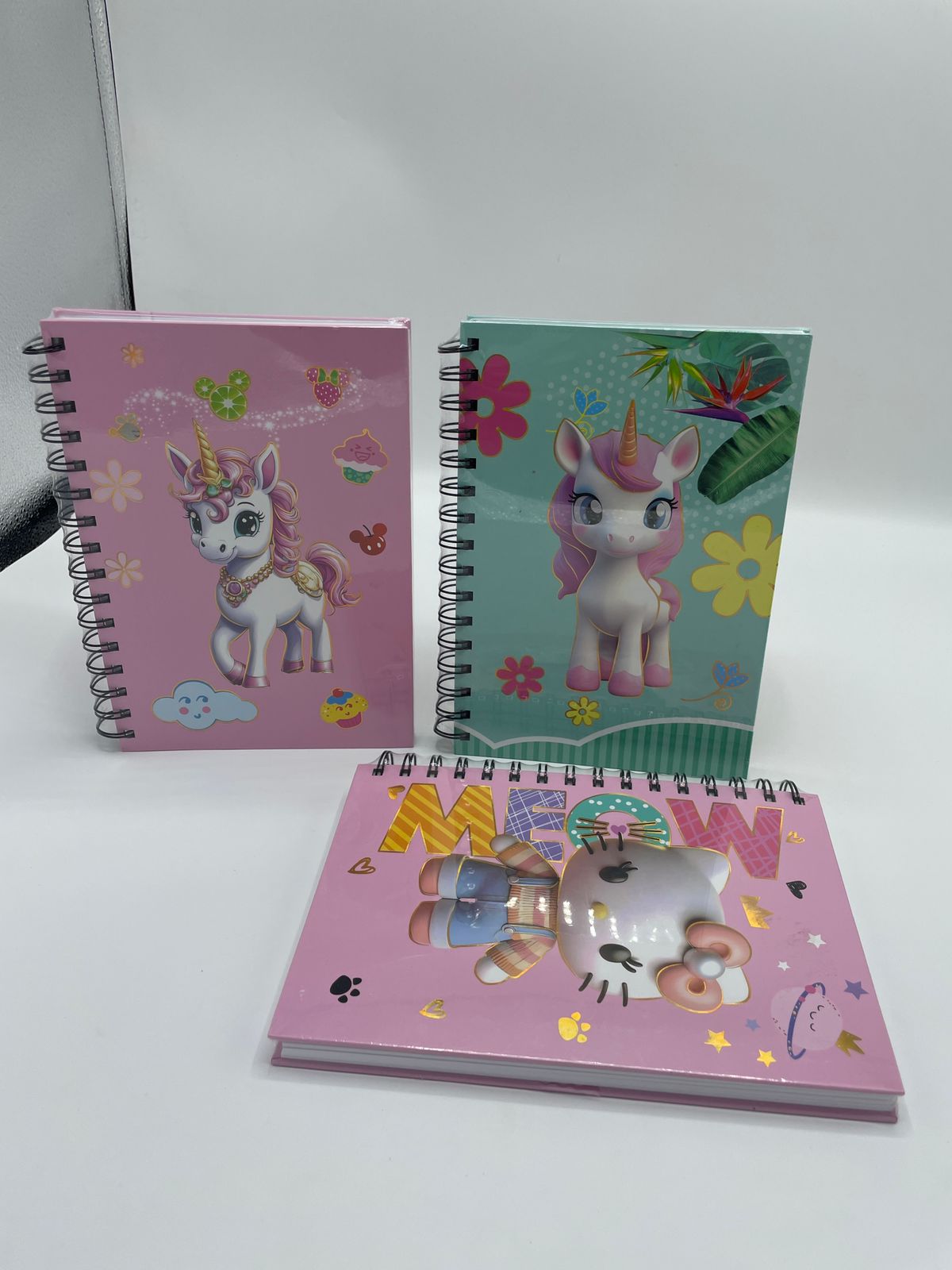 🦄📓 Cute Cartoon Spiral Diaries 🎀✨