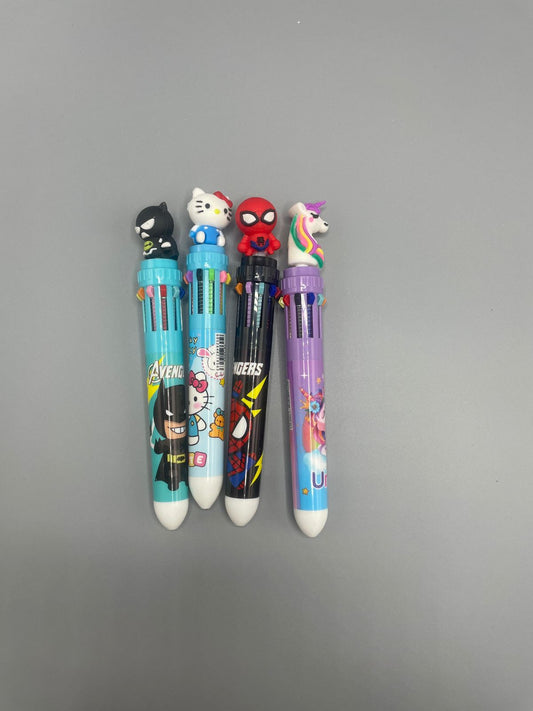 🖊️🎨 Multi-Color Cartoon Ballpoint Pens  🐻🌈🦄