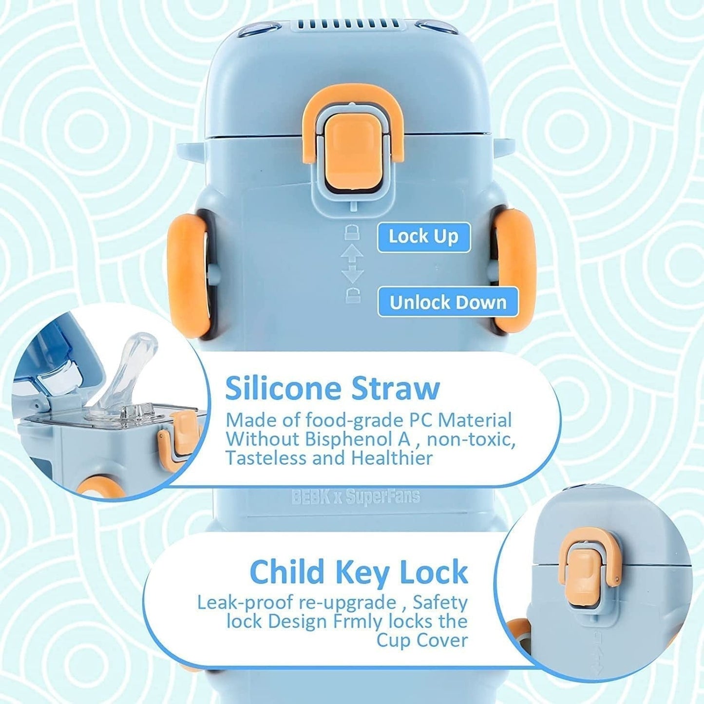 🚌💧 Cute Bus Sippy Bottle – Fun & Easy Drinking for Kids! 🍼🎒