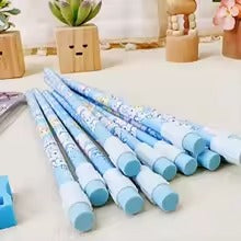 ✏️ 12 Pcs Colorful Pencils with Top Erasers & Sharpener 🧽🖍️