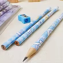 ✏️ 12 Pcs Colorful Pencils with Top Erasers & Sharpener 🧽🖍️