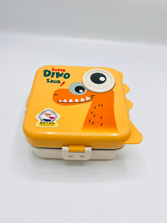 🦖🍱 Super Dino 2-Layer Stainless Steel Lunch Box 🥪✨