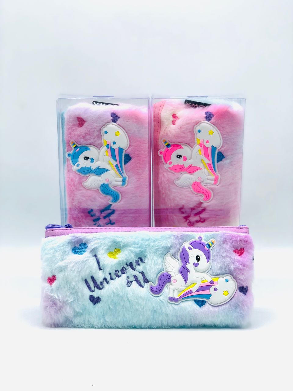 🦄✨ Unicorn Plush Pencil Pouch 🖊️🌈