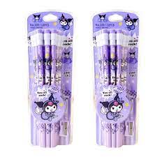 ✏️ 12 Pcs Colorful Pencils with Top Erasers & Sharpener 🧽🖍️